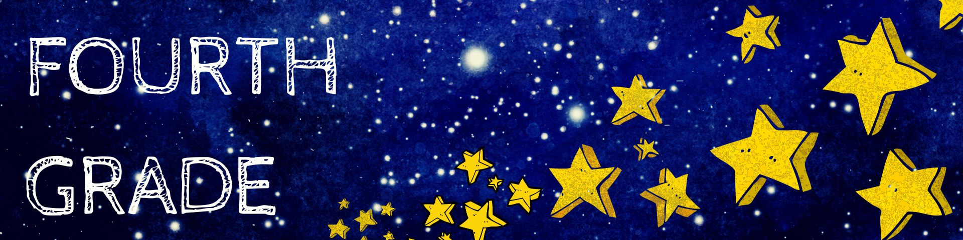 4th grade with stars and night sky background